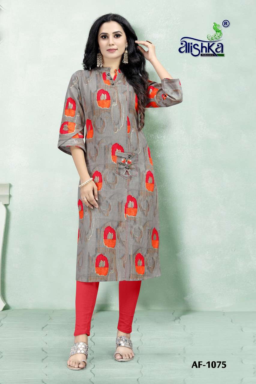 JELLY BY ALISHKA FASHION 1061 TO 1064 SERIES BEAUTIFUL STYLISH FANCY COLORFUL CASUAL WEAR & ETHNIC WEAR FLEX COTTON KURTI AT WHOLESALE PRICE